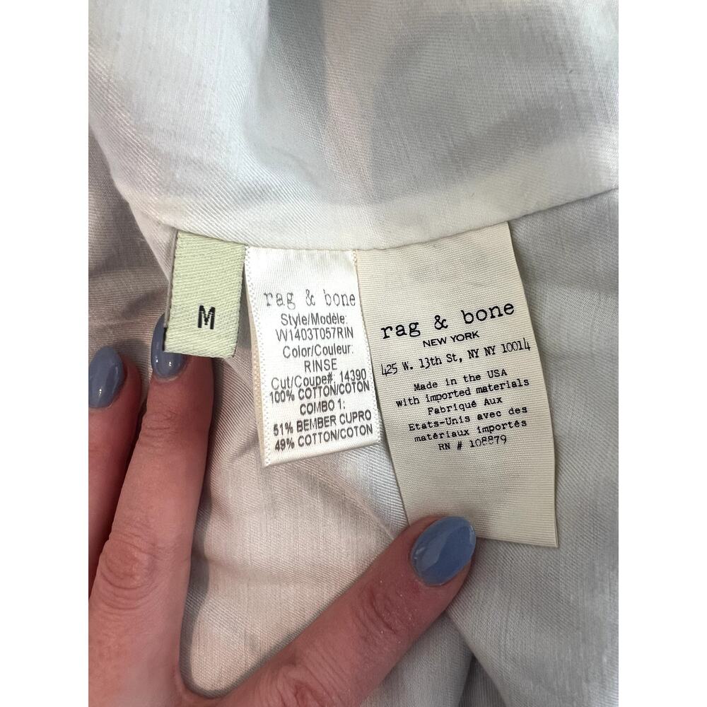 Rag & Bone Chambray Denim Utility Style Jacket M - image 3